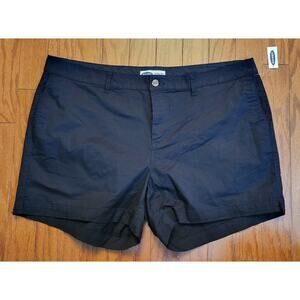 NWT Old Navy Everyday Women Plus Size 22W Black Bermuda Shorts Lightweight